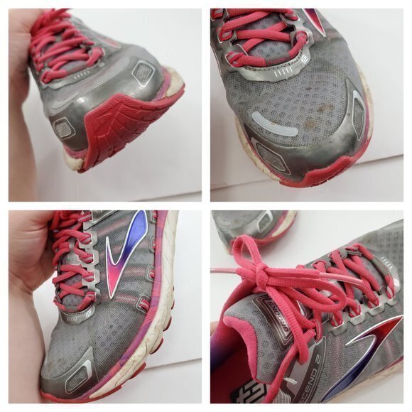 Brooks Transcend 2 Sneakers 11 Pink Purple Gray At - Picture 5 of 8